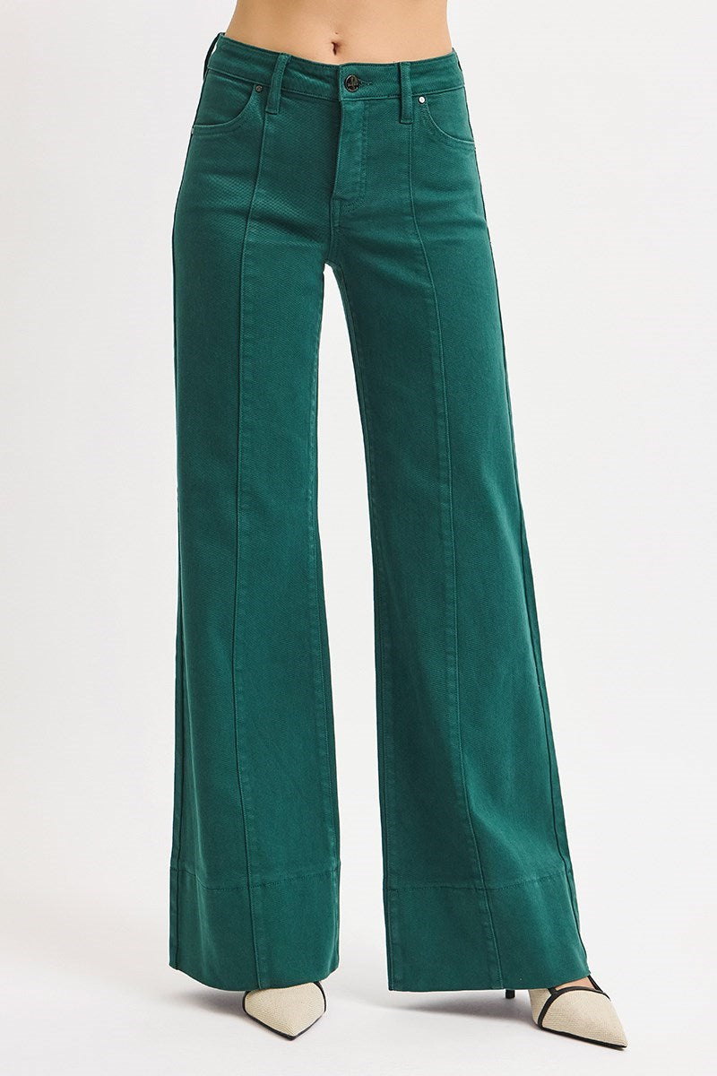 RISEN Greg Mid Rise Wide Leg Pants