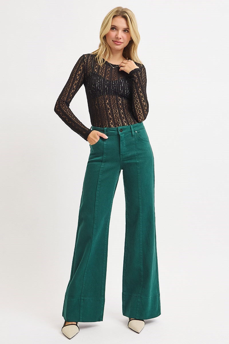 RISEN Greg Mid Rise Wide Leg Pants