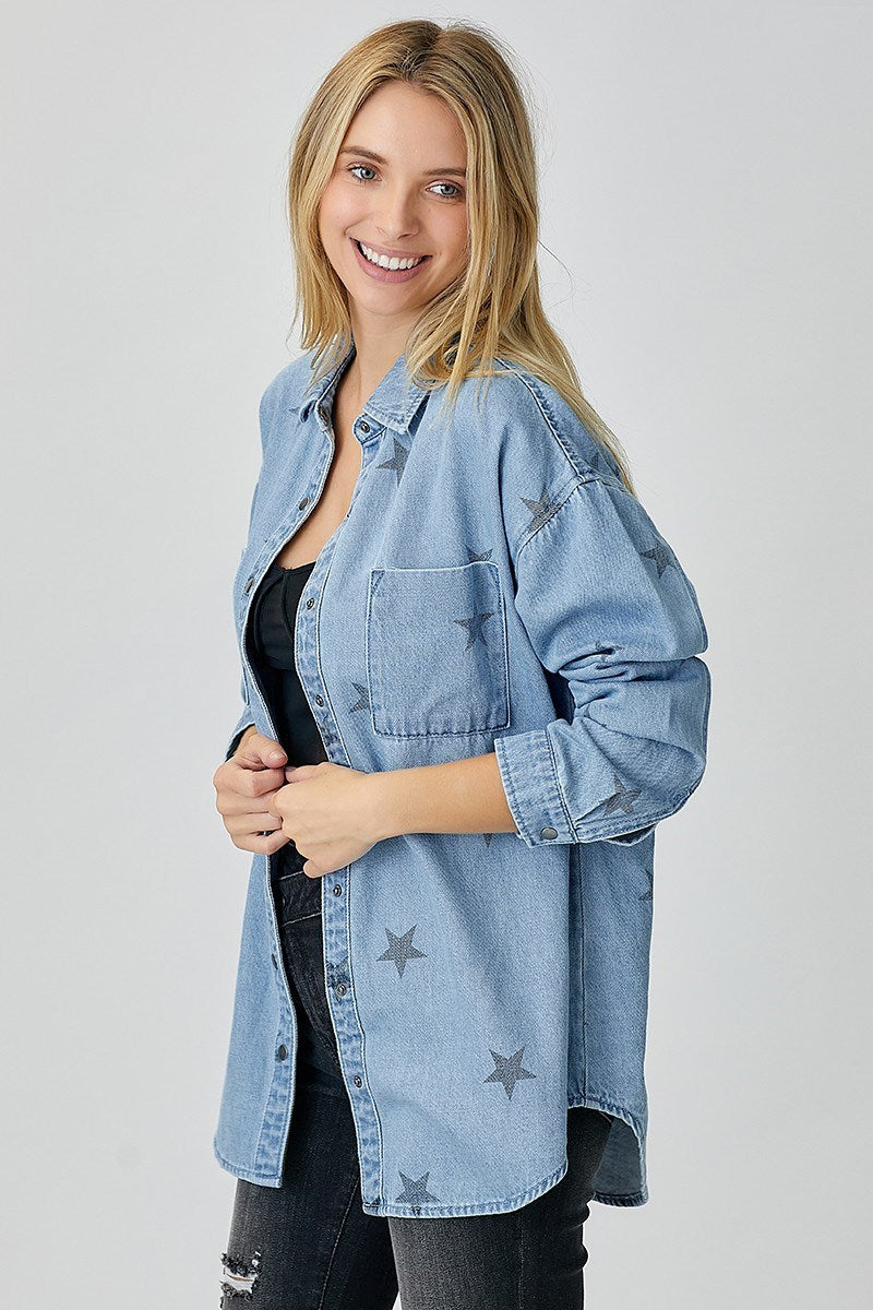 RISEN Braker Denim Star Shirt