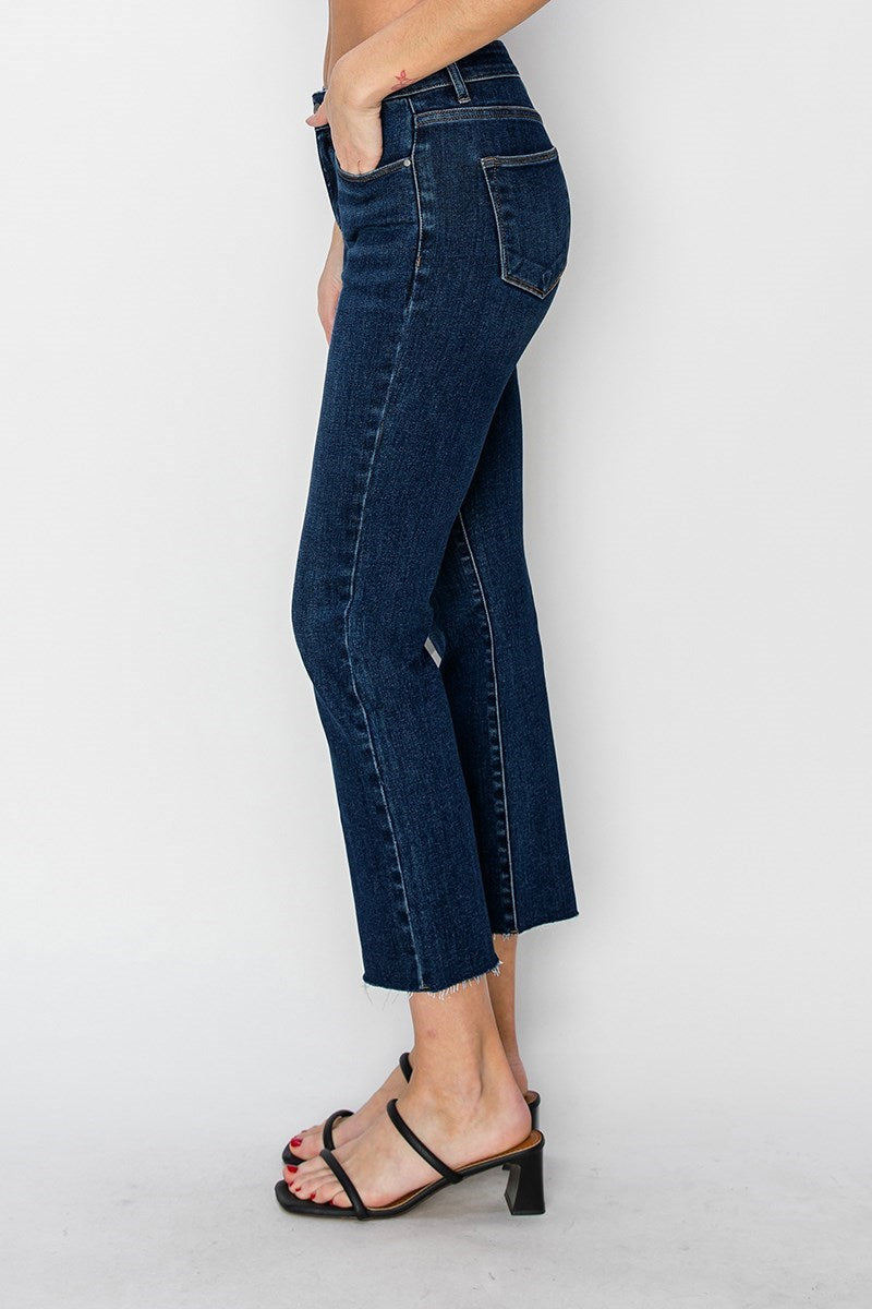 RISEN Westin Mid Rise Crop Straight Jeans