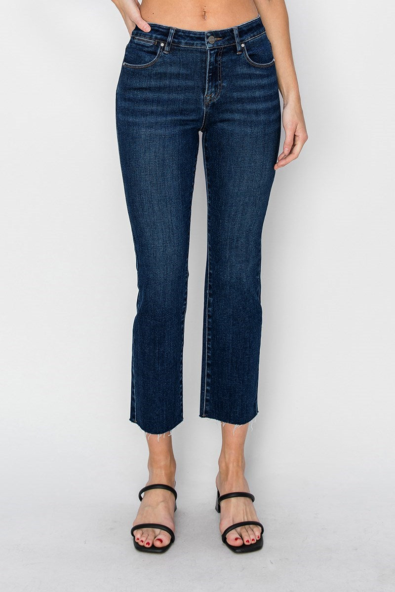 RISEN Westin Mid Rise Crop Straight Jeans