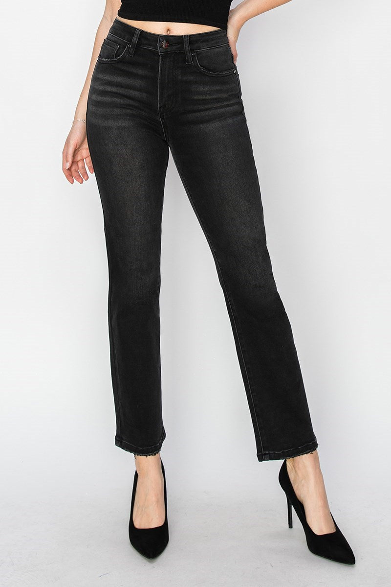 RISEN Morrie High Rise Crop Straight Jeans