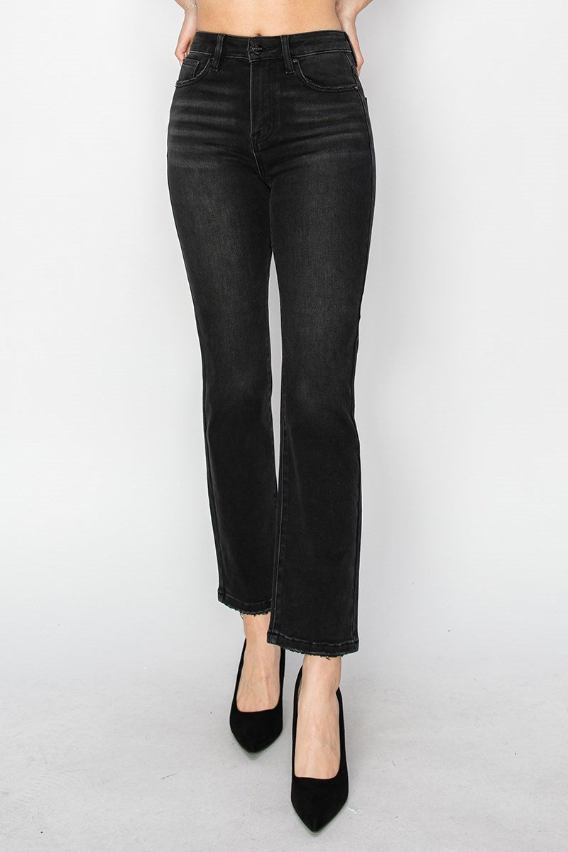 RISEN Morrie High Rise Crop Straight Jeans
