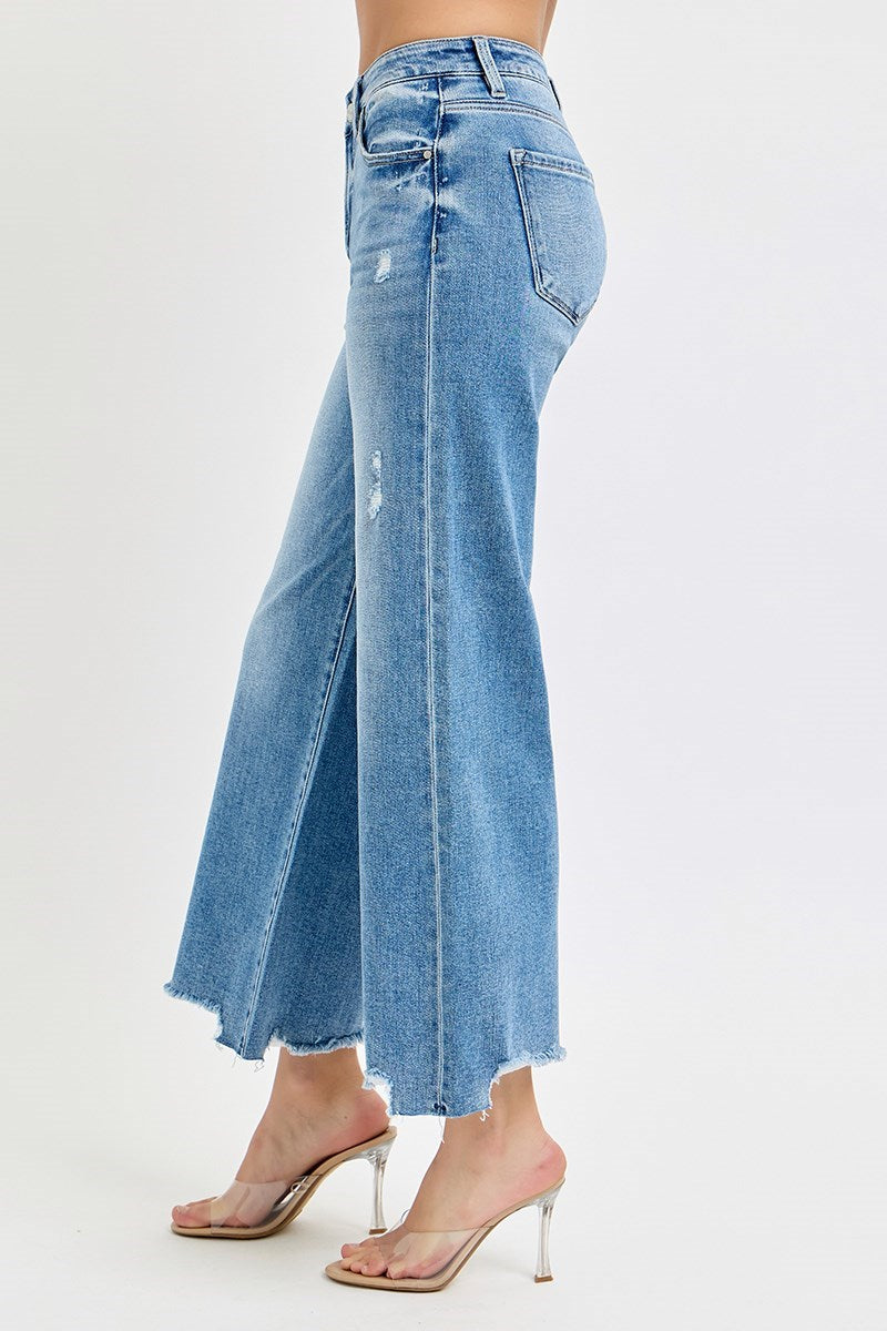 RISEN Vega High Rise Crop Wide Jeans