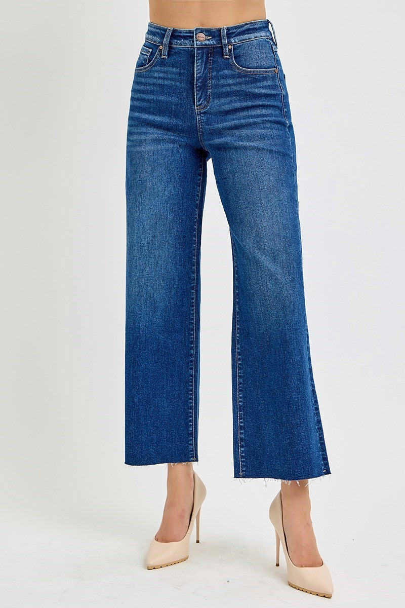 RISEN Alice High Rise Wide Leg Crop Jeans