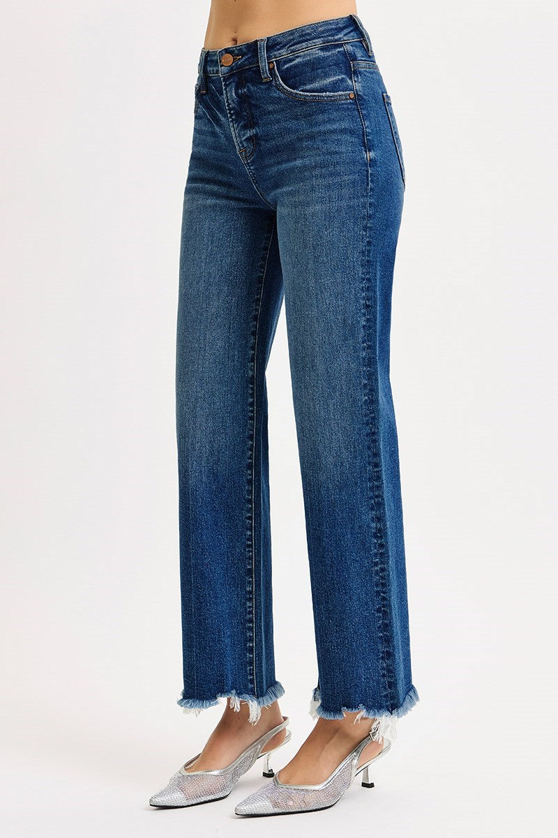 RISEN Vollie High Rise Ankle Straight Jeans