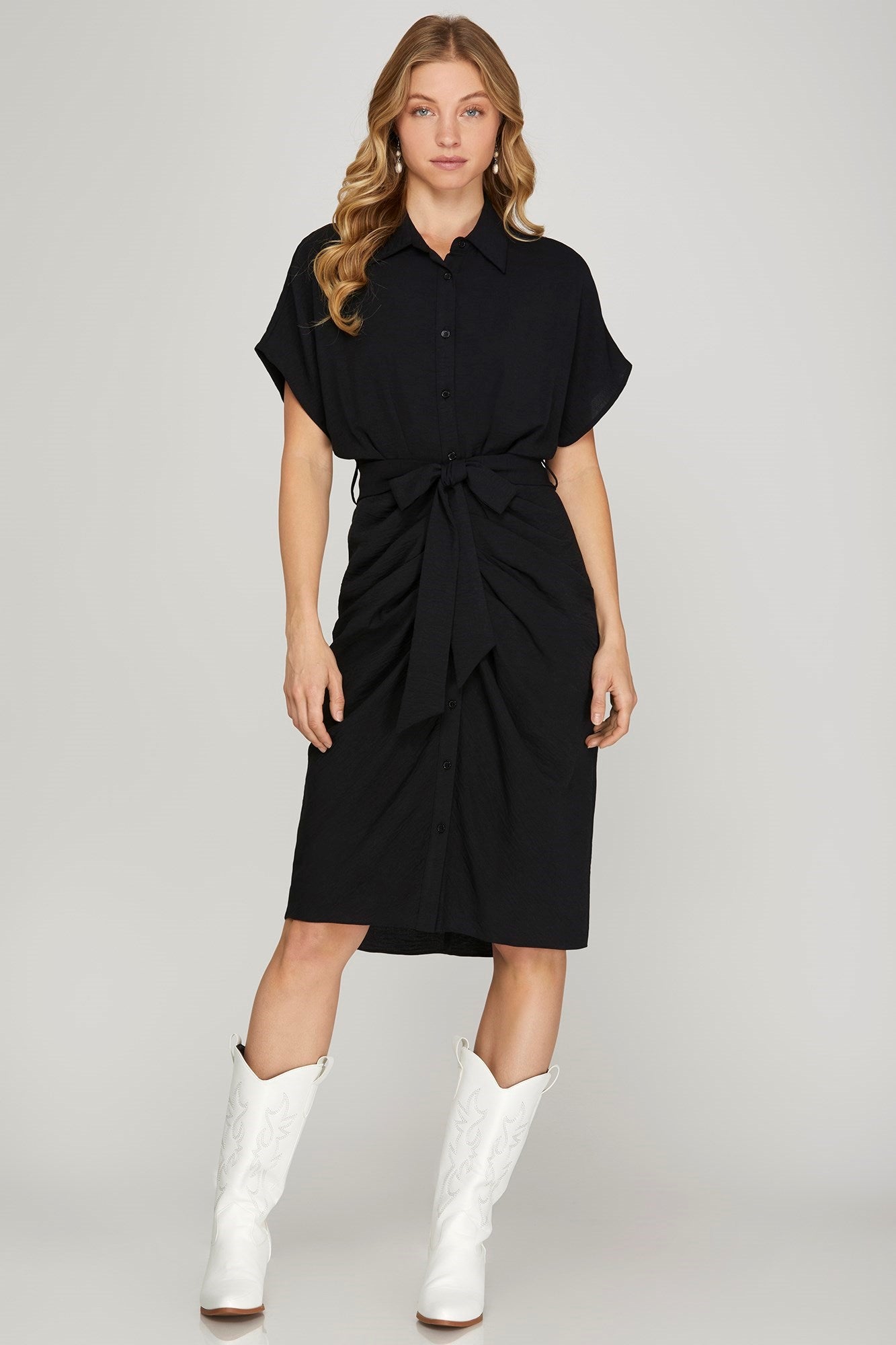 Murlin Ruched Midi Dress