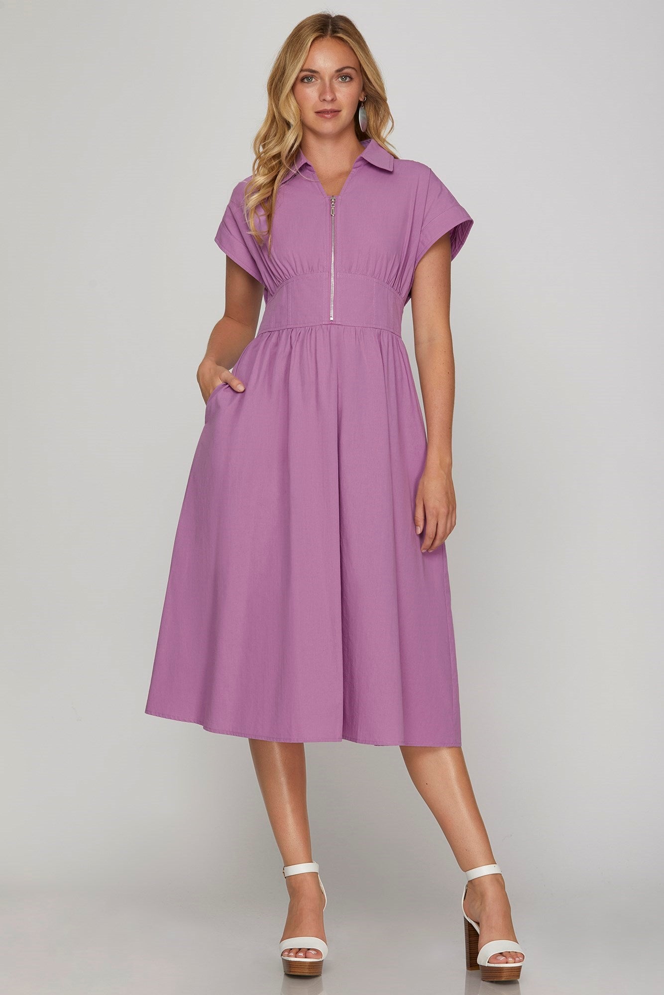 Michala Midi Zip Dress