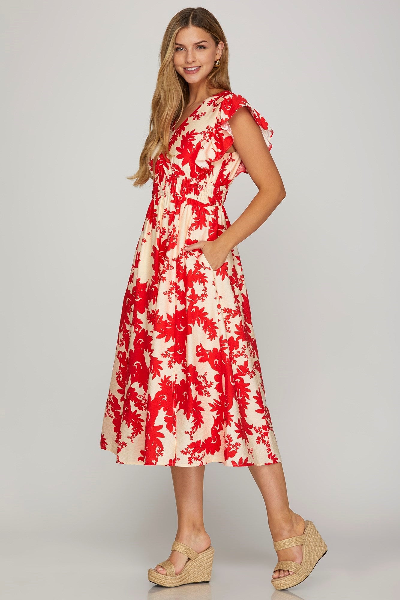 Marta Floral Midi Dress