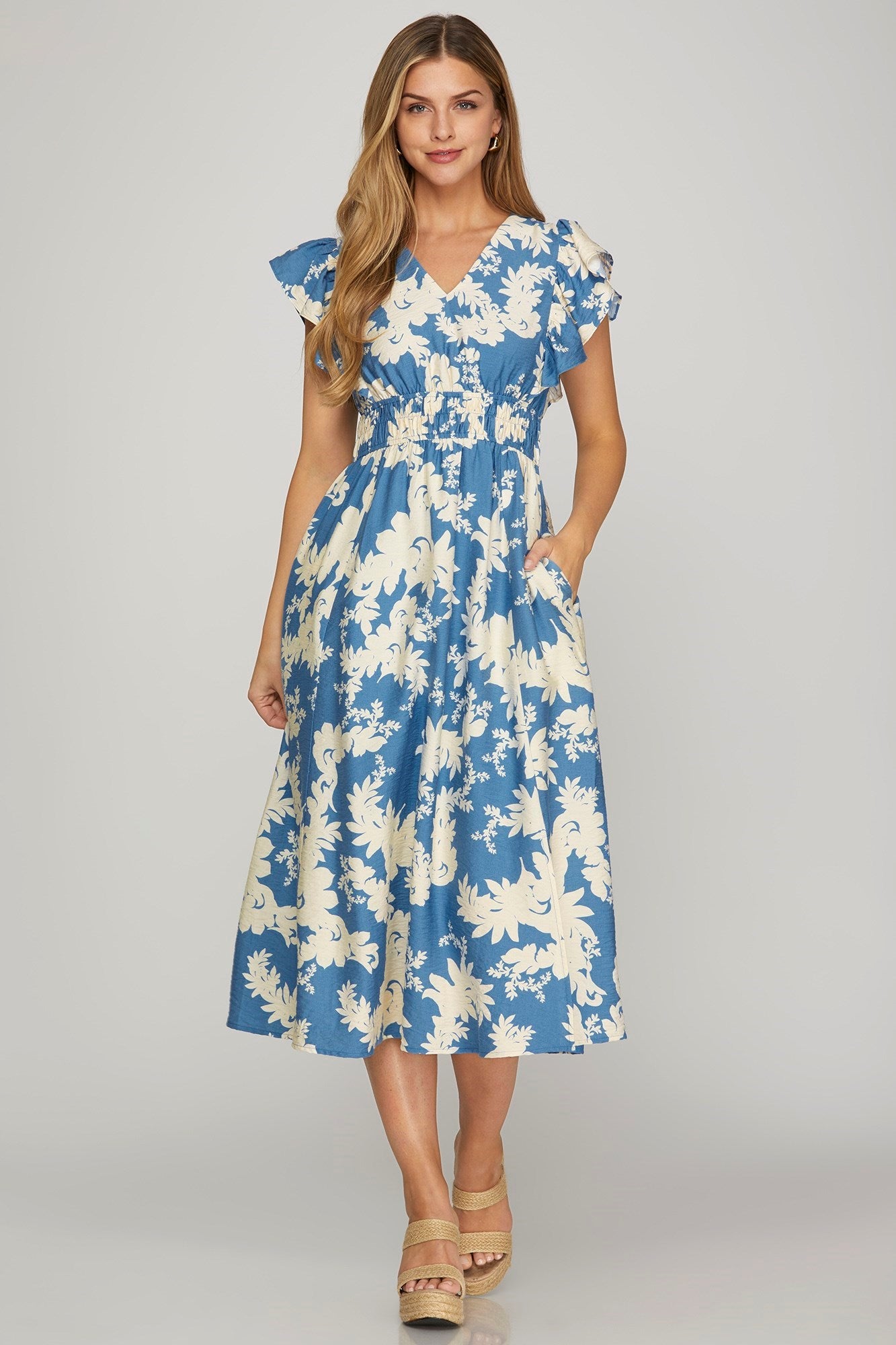 Marta Floral Midi Dress