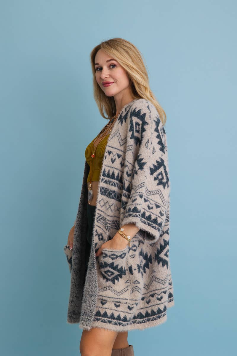 Sulley Aztec Soft Knit Cardigan PREORDER