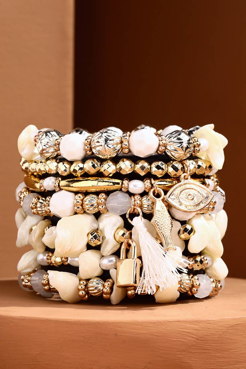 Horris Stretch Bracelet with Decorative Accents