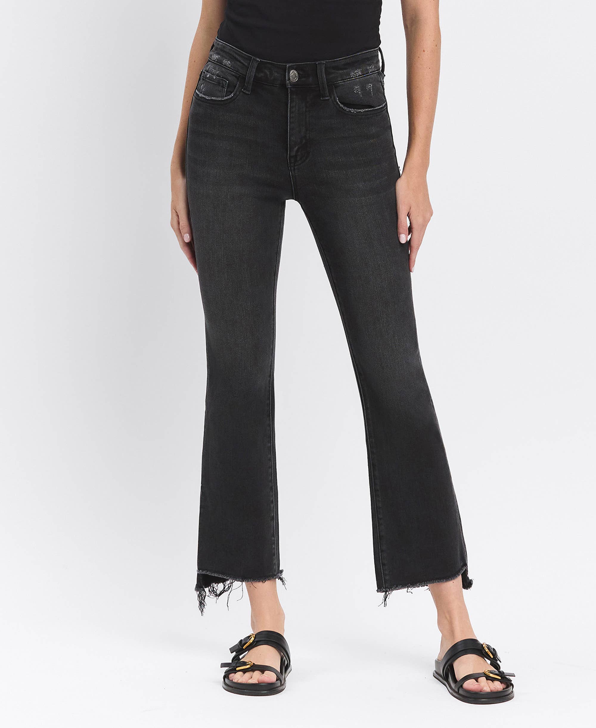 Vervet Tristan High Rise Raw Crop Jeans
