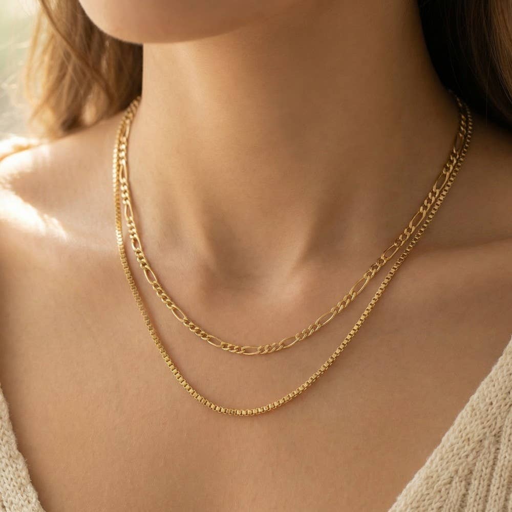 Sawyer Double Layer Chain Necklace