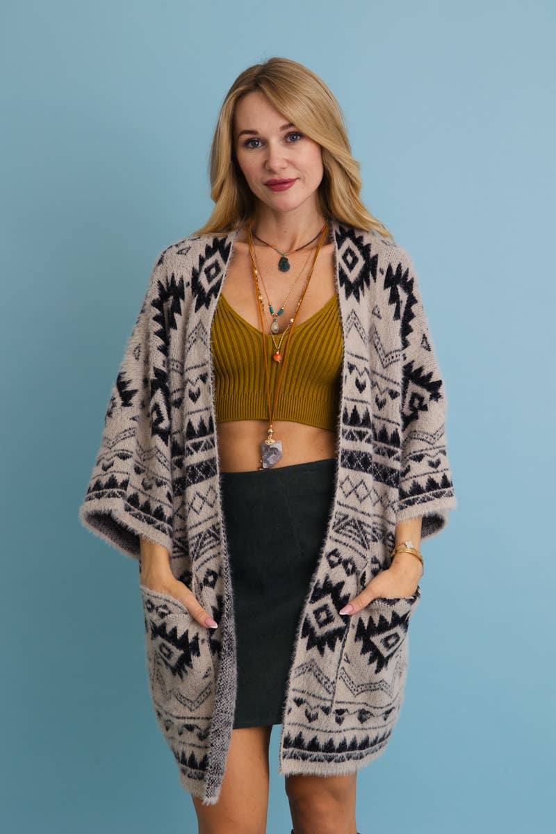 Sulley Aztec Soft Knit Cardigan PREORDER