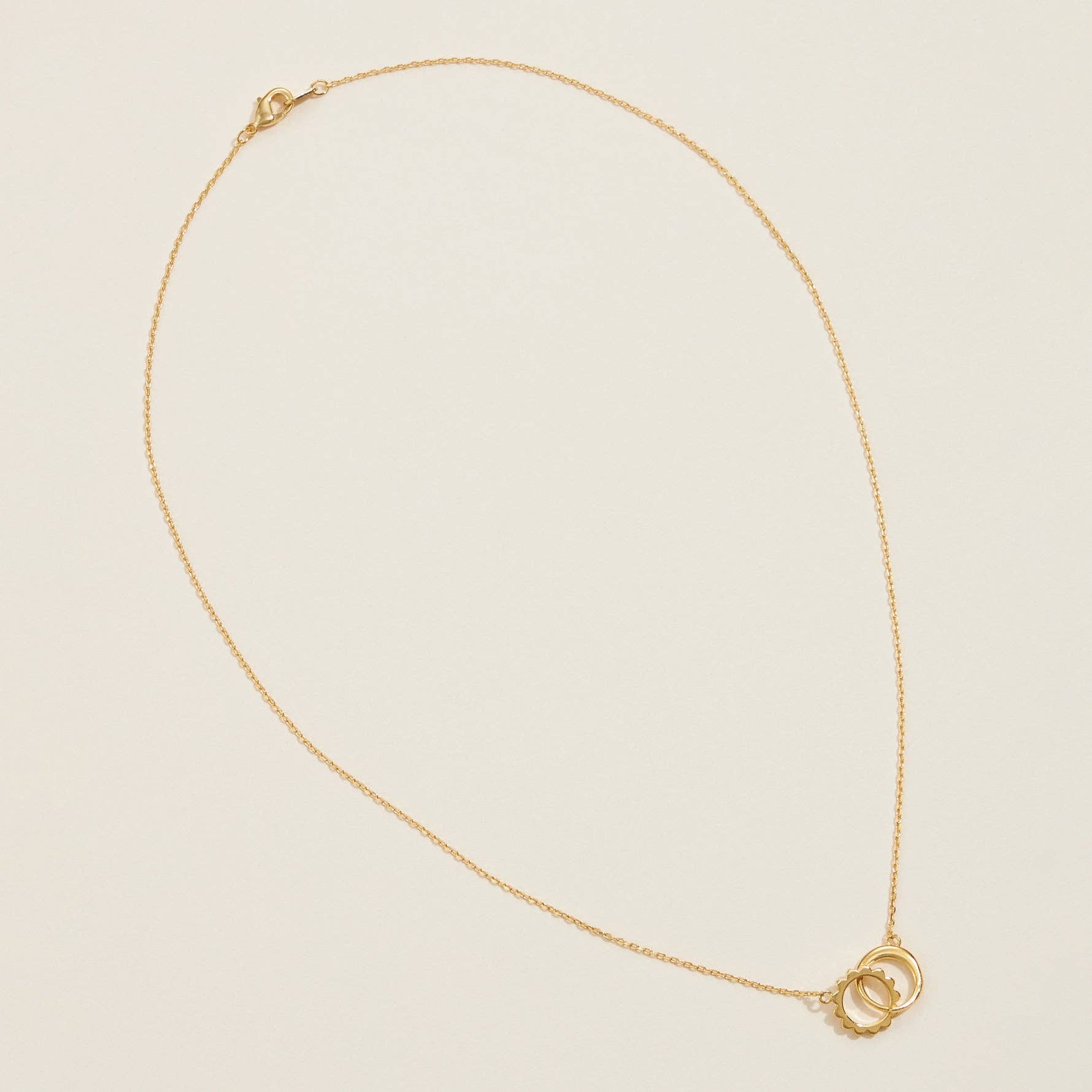 Haven Gold Dipped Dainty Interlocking Circle Necklace