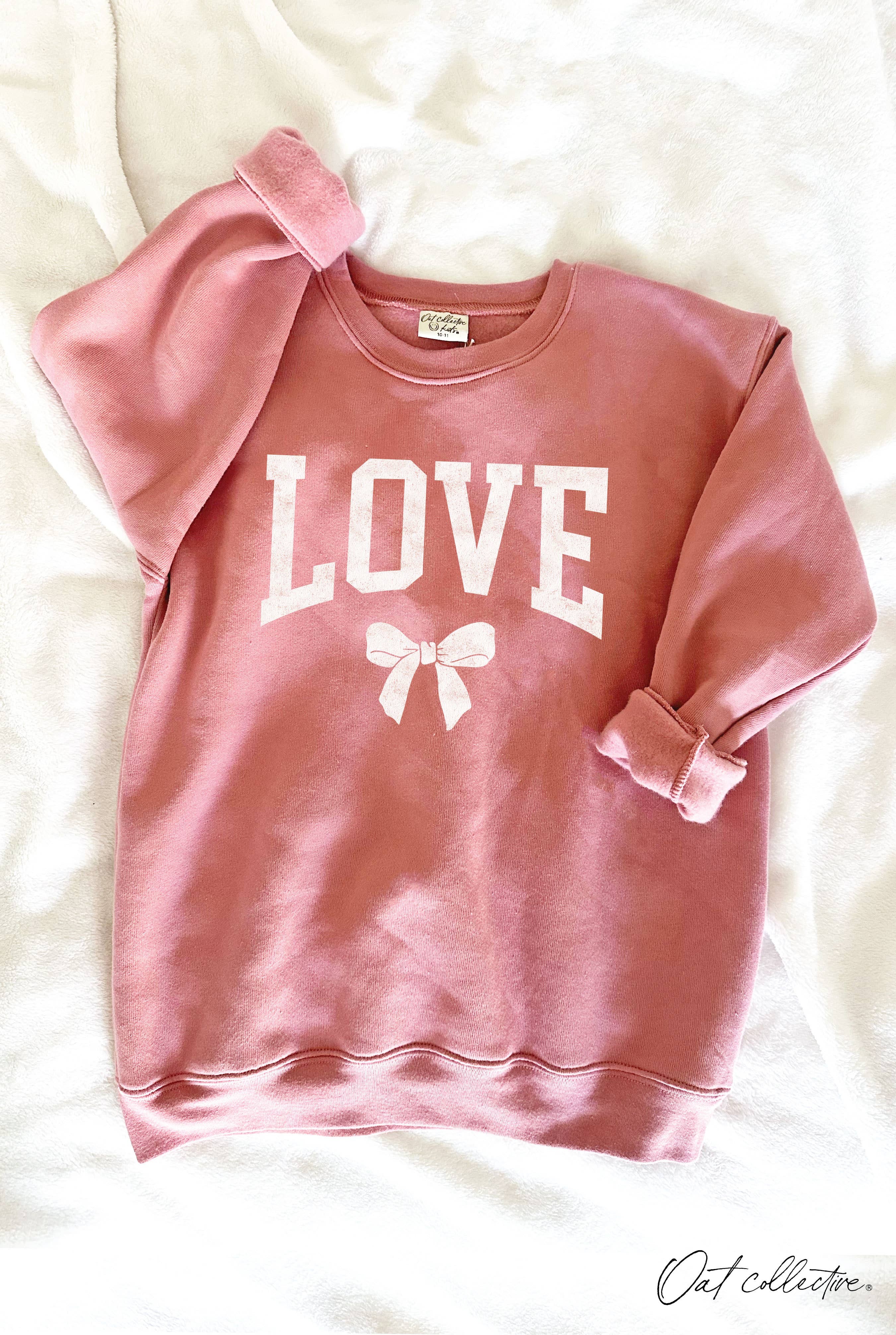 KIDS Love Bow Graphic Sweatshirt FINAL SALE