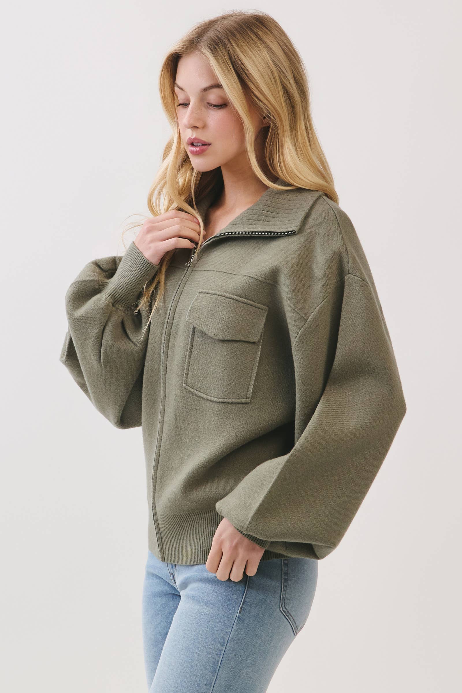 Vayle Sweater Bomber Jacket