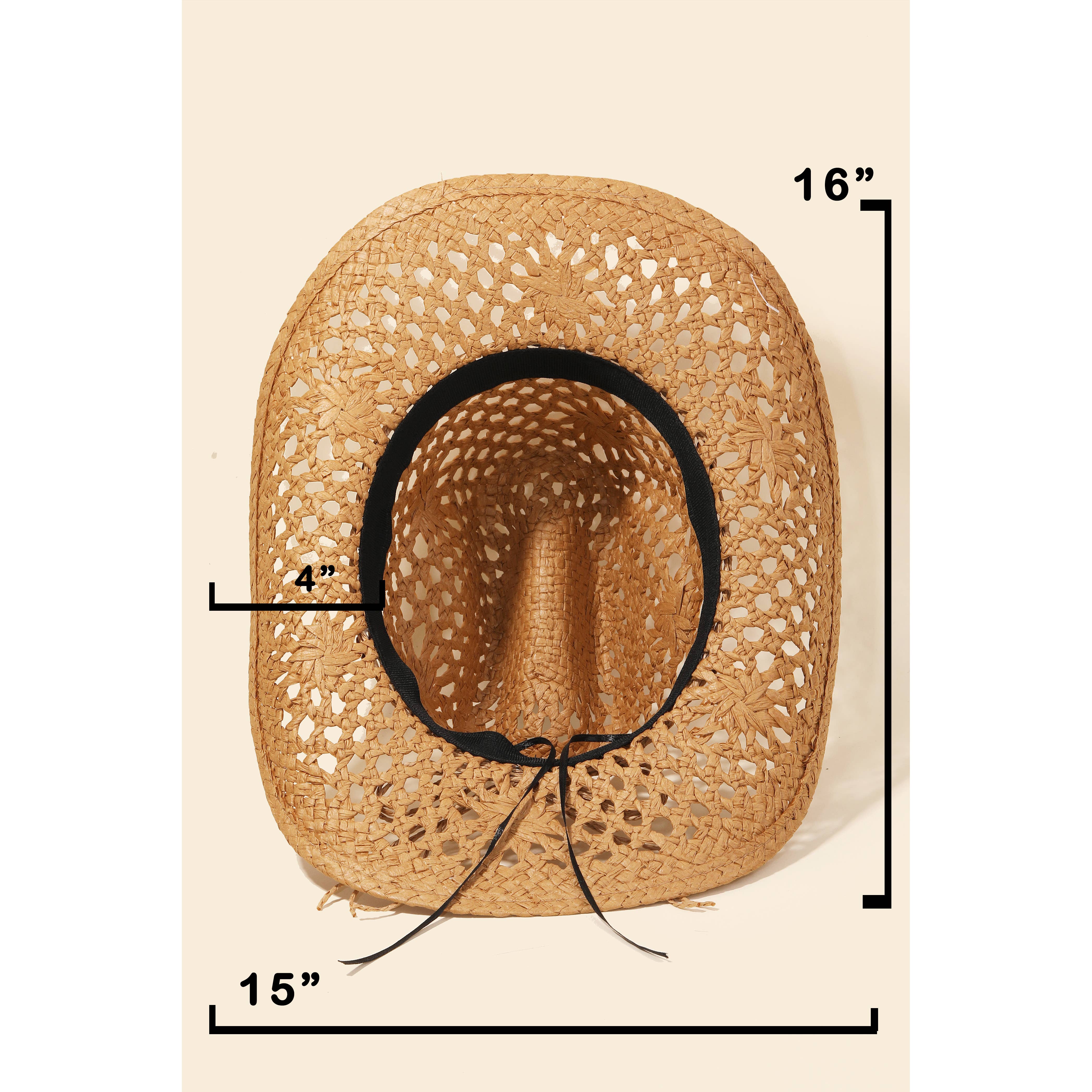 Basket Weave Straw Sun Hat