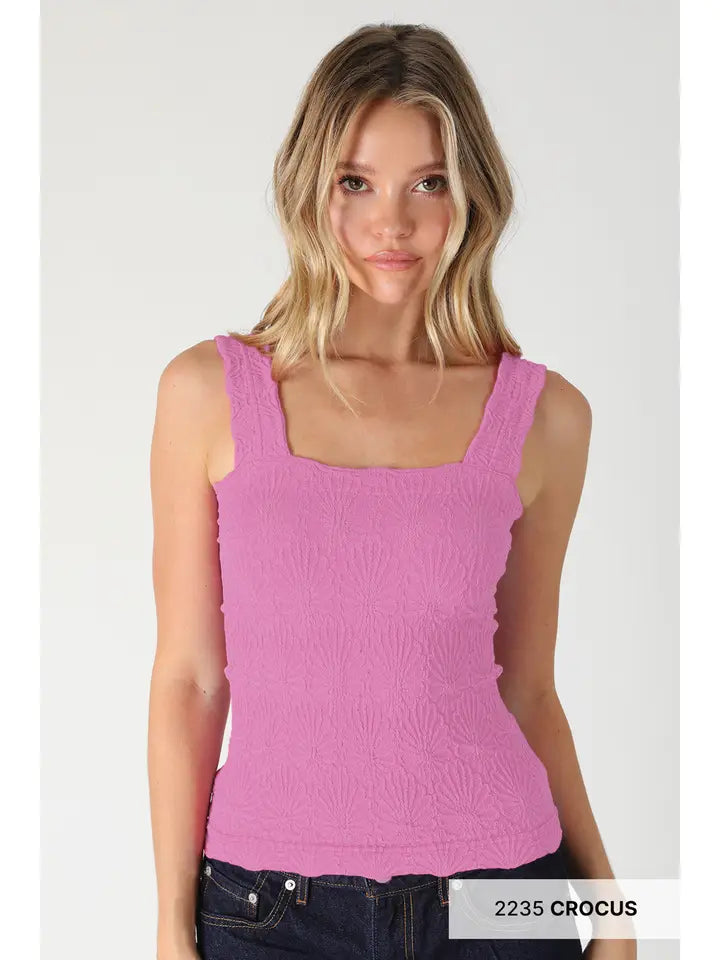 NIKIBIKI Moira Lace Textured Square Top (3 Colors!)