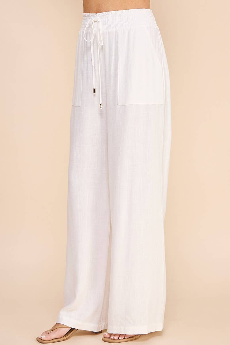 Tabitha Soft Linen Wide Leg Pants