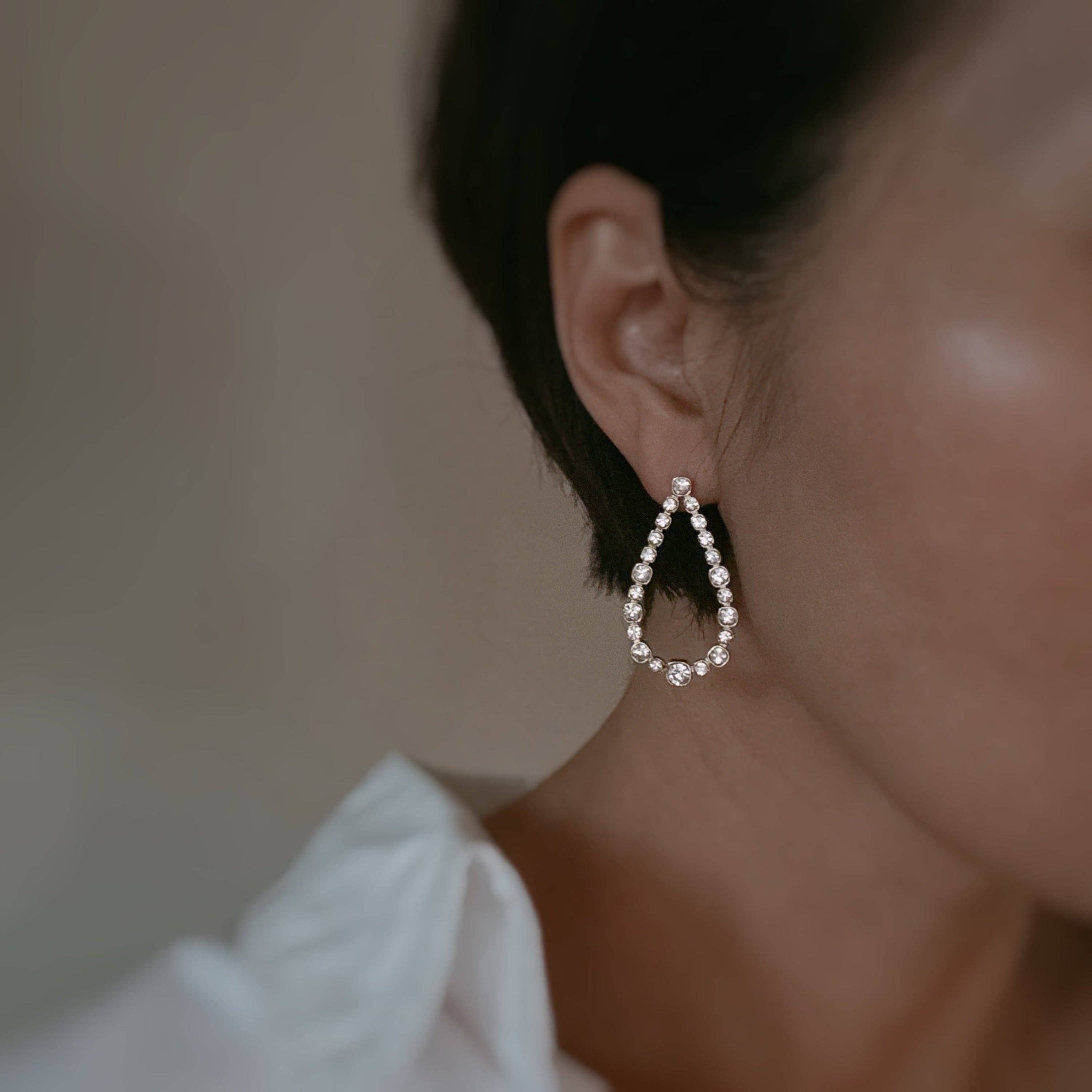 Dollie Sparkle Teardrop Shaped Earrings
