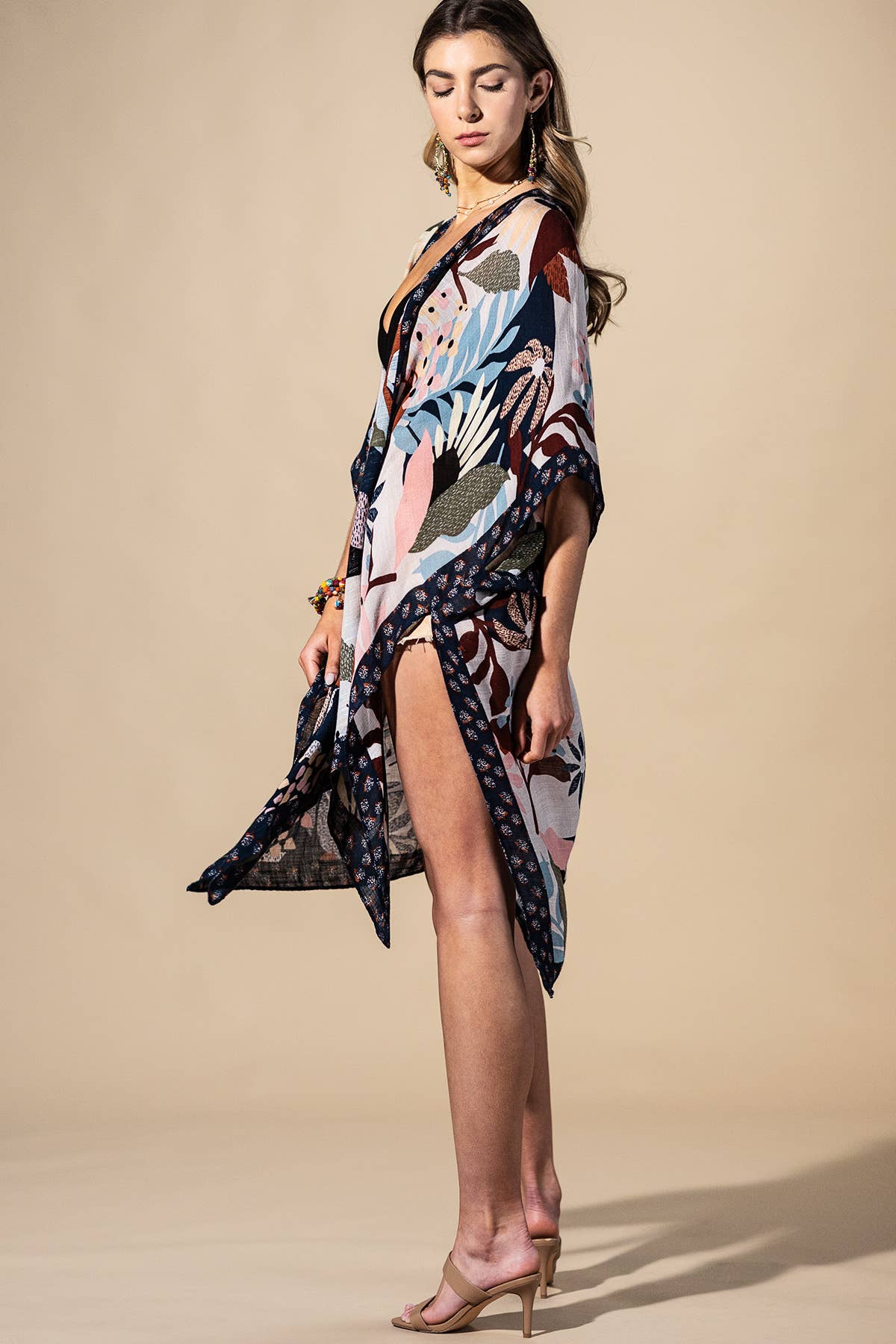 Stella Botanical Floral Viscose Kimono