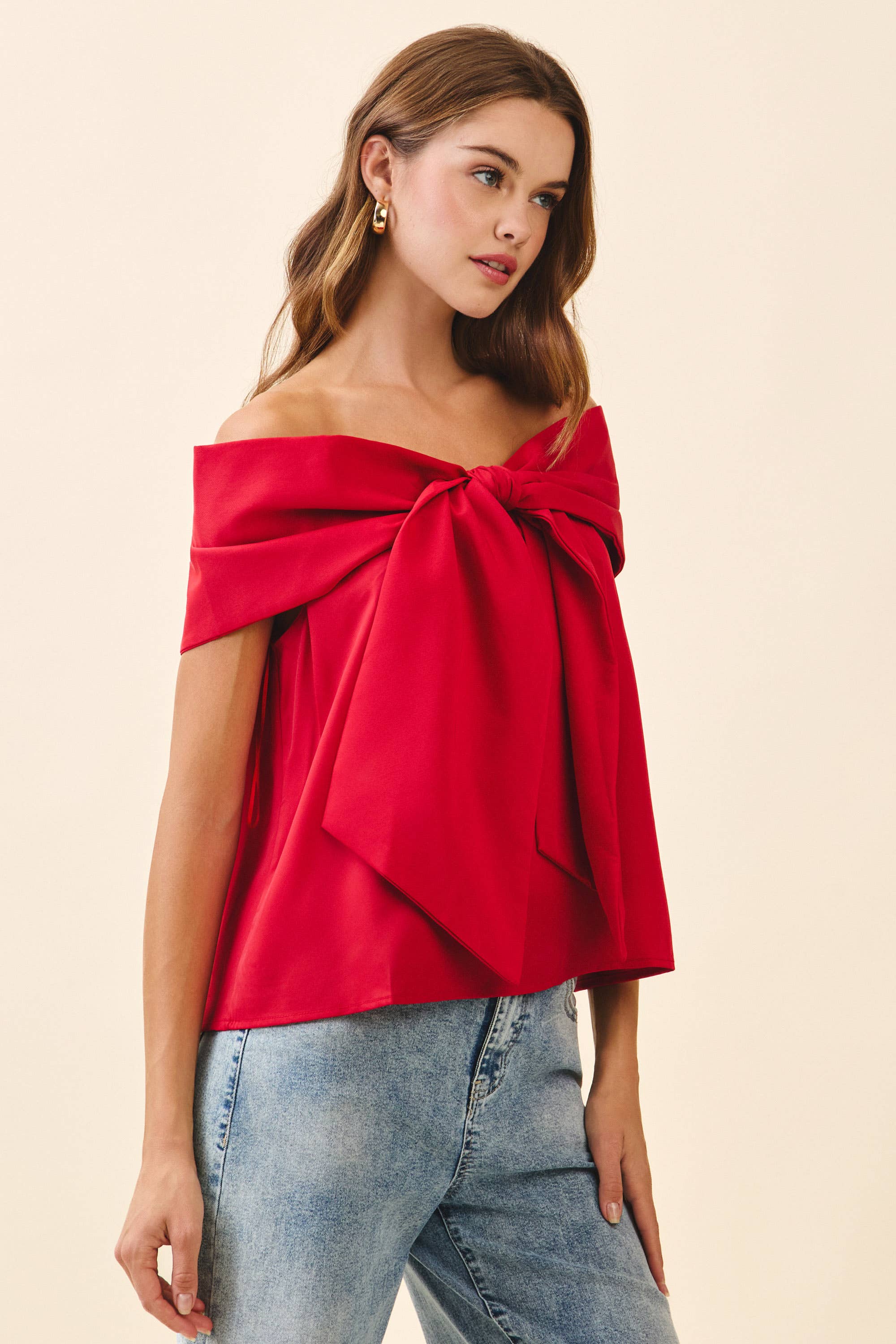 Bianca Off Shoulder Bow Top
