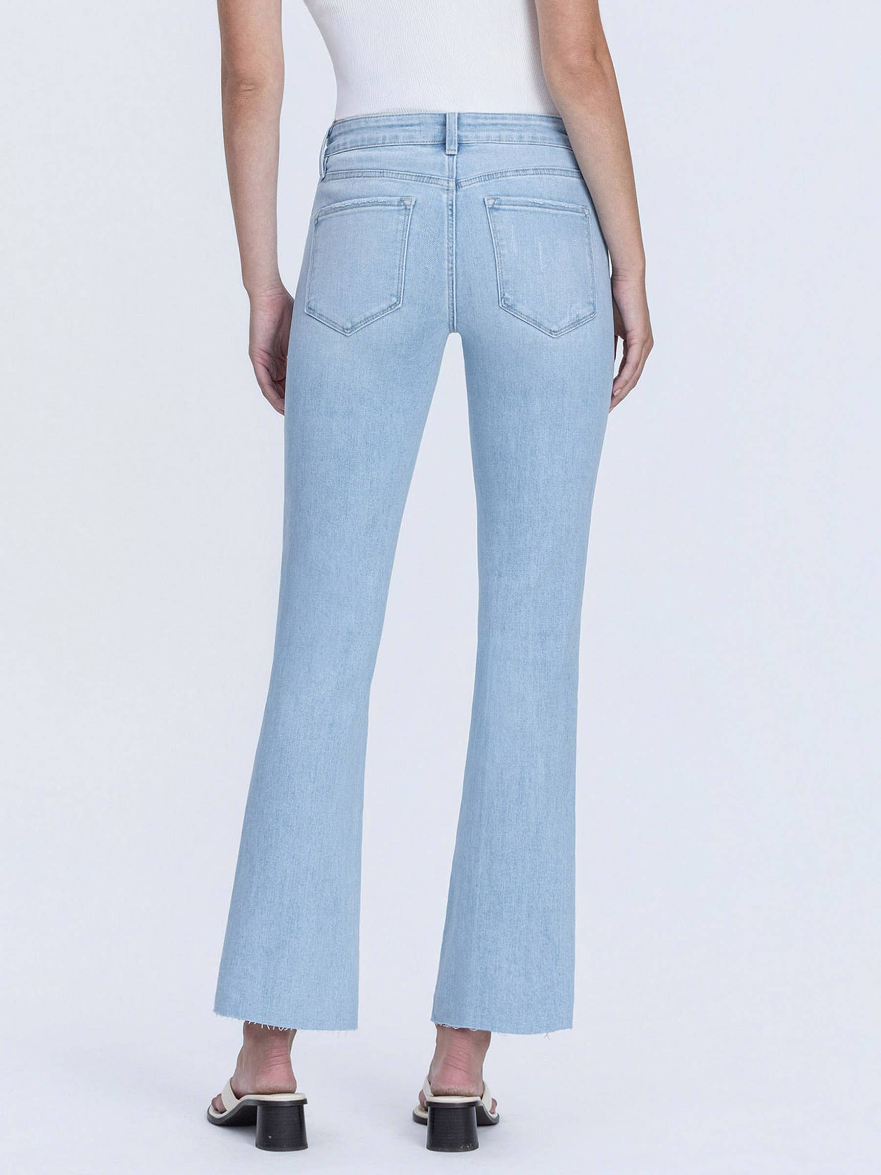 Vervet Mid Rise Light Wash Ankle Bootcut Jeans