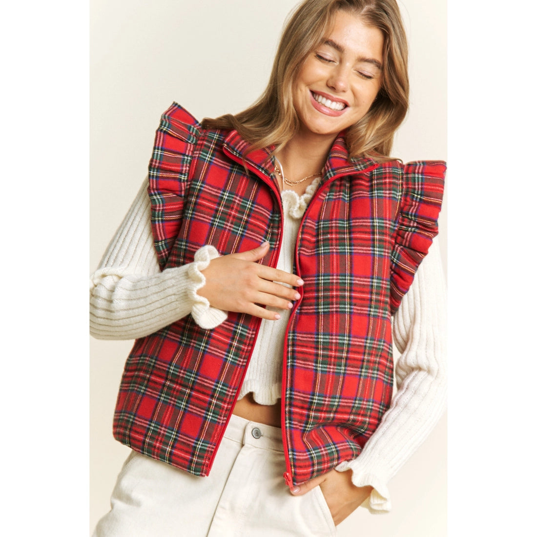 Tommie Plaid Vest FINAL SALE