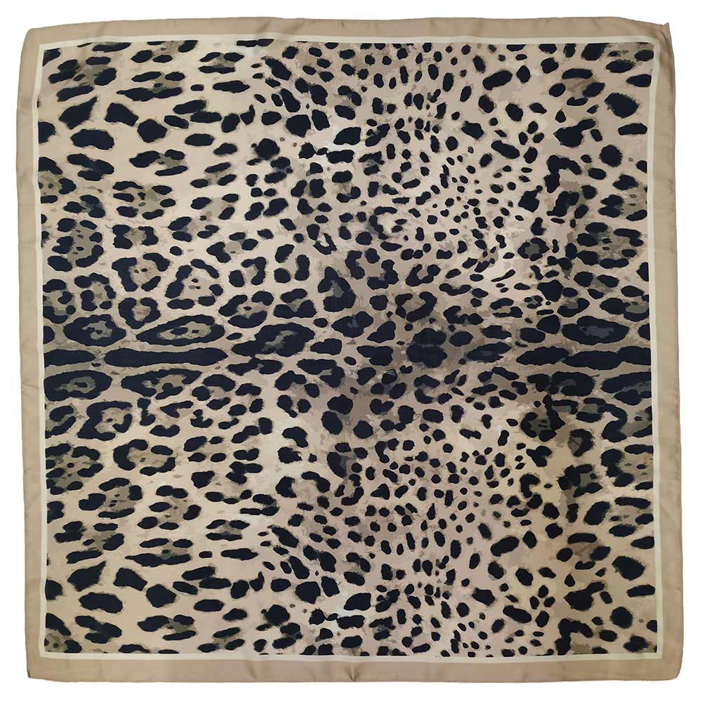 Rita Bold Leopard Print Square Scarf
