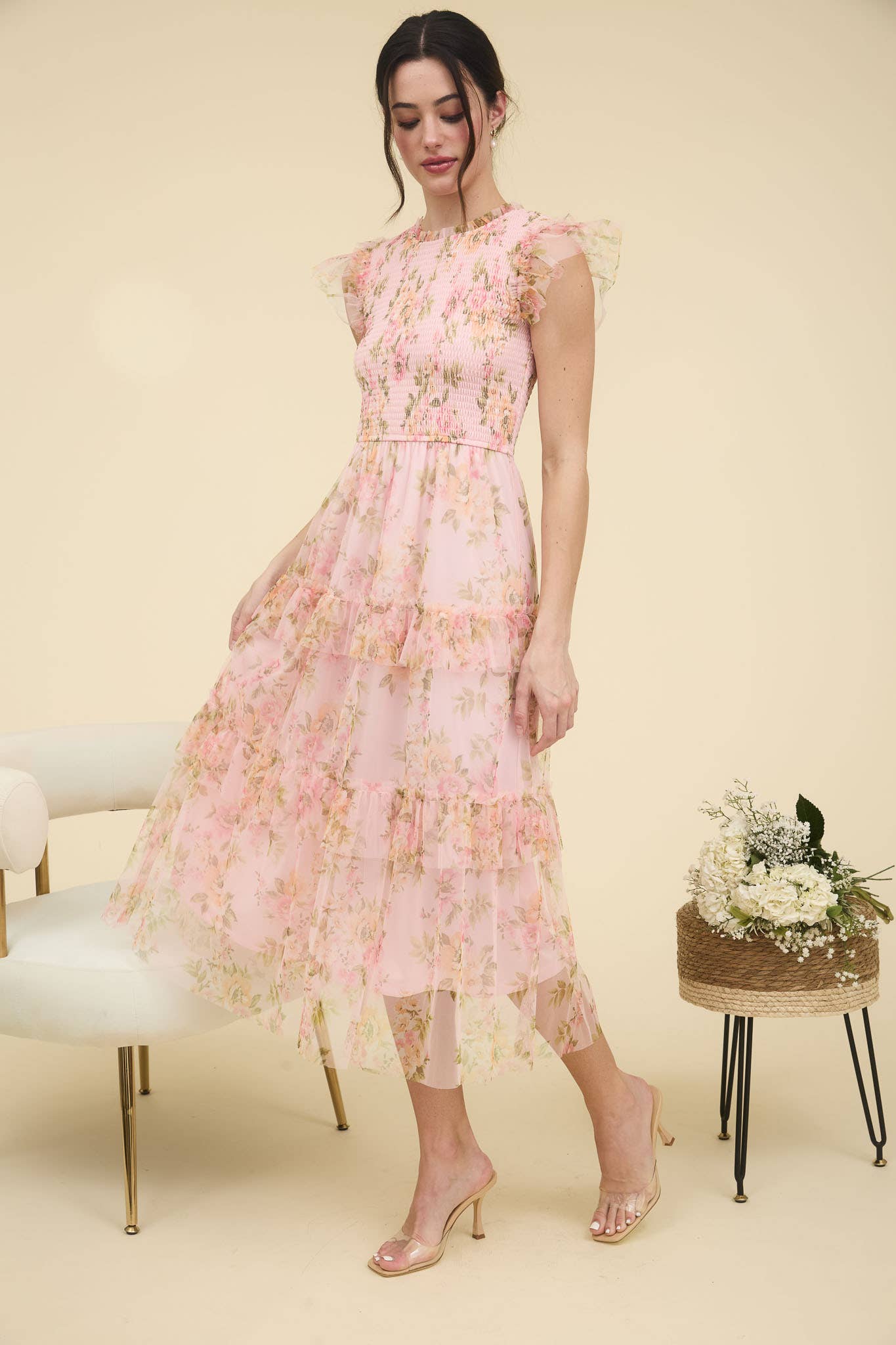 Gaga Floral Midi Dress
