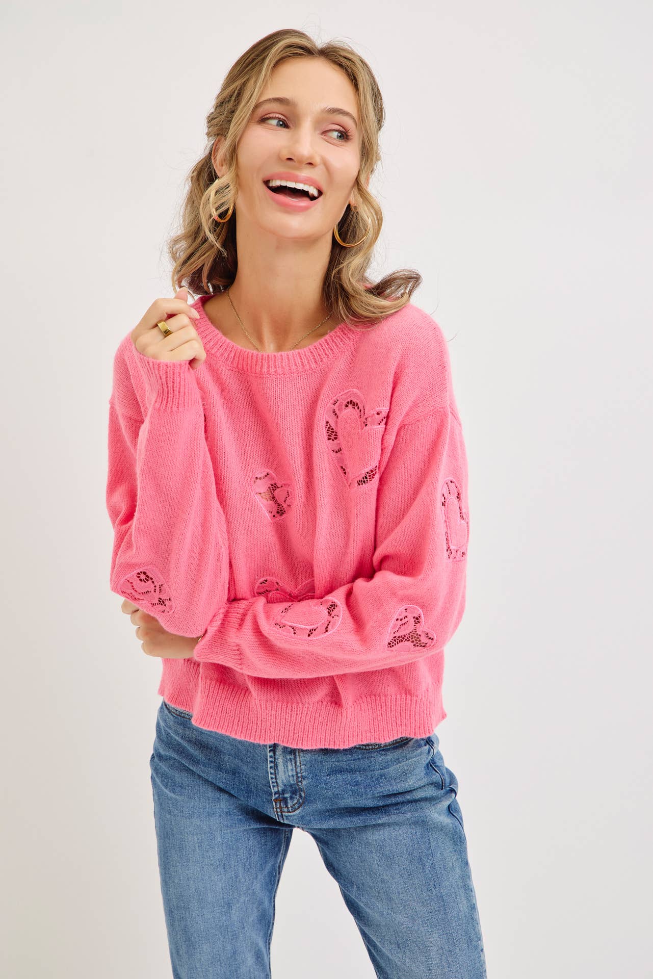 Crushing Heart Cutout Sweater FINAL SALE