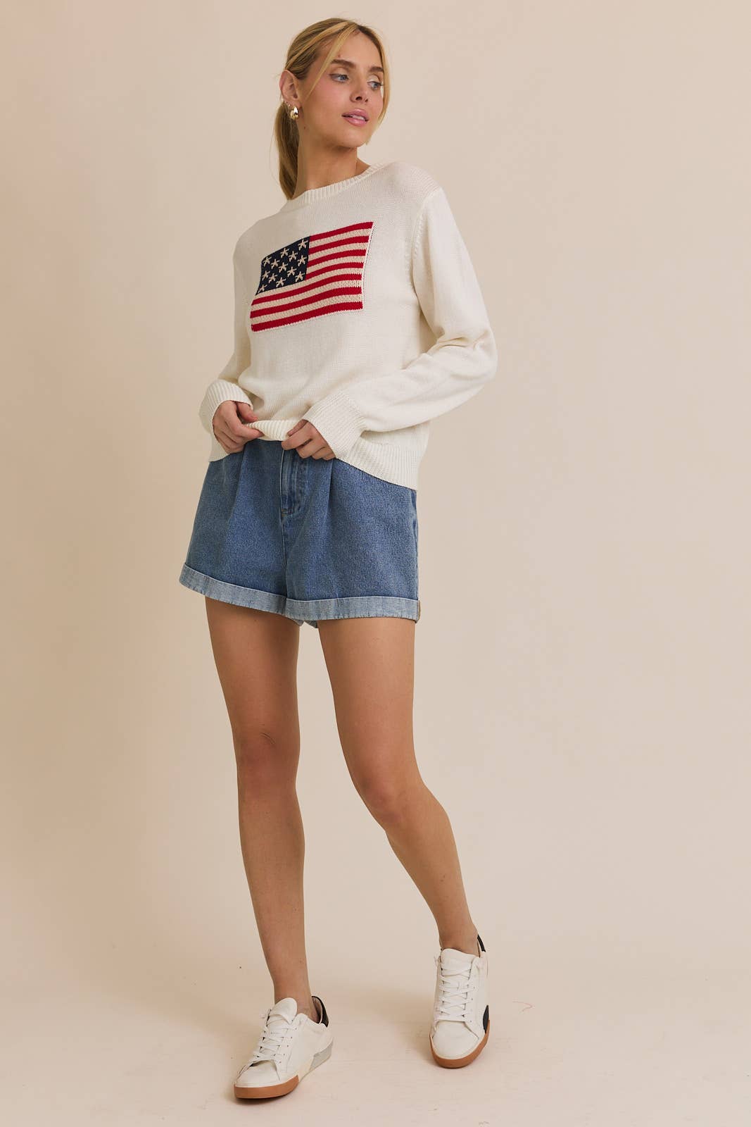 USA Flag Crew Neck Sweater