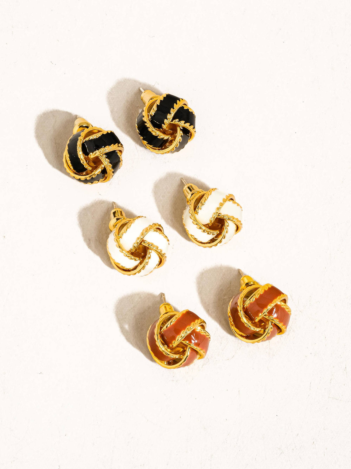 Flânerie by MAIQ Astor 18K Gold Basket Weaved Ball Studs