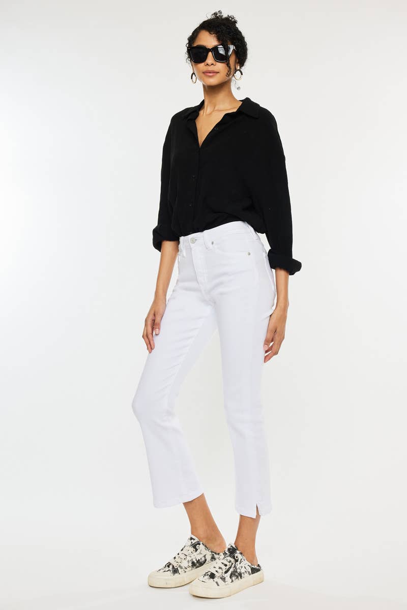 KANCAN Korina High Rise White Flare Jeans