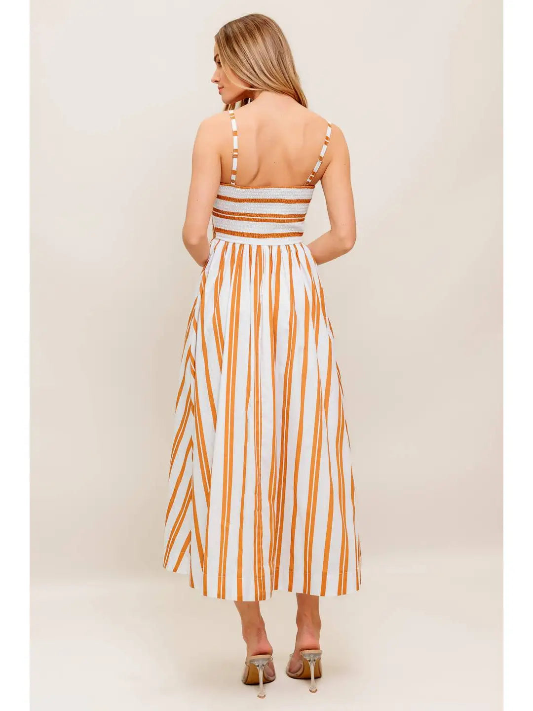 Yelena Stripe Midi Dress