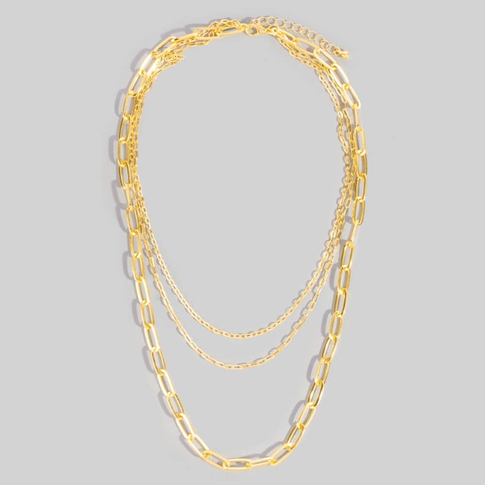 Abigail Triple Oval Chain Link Necklace