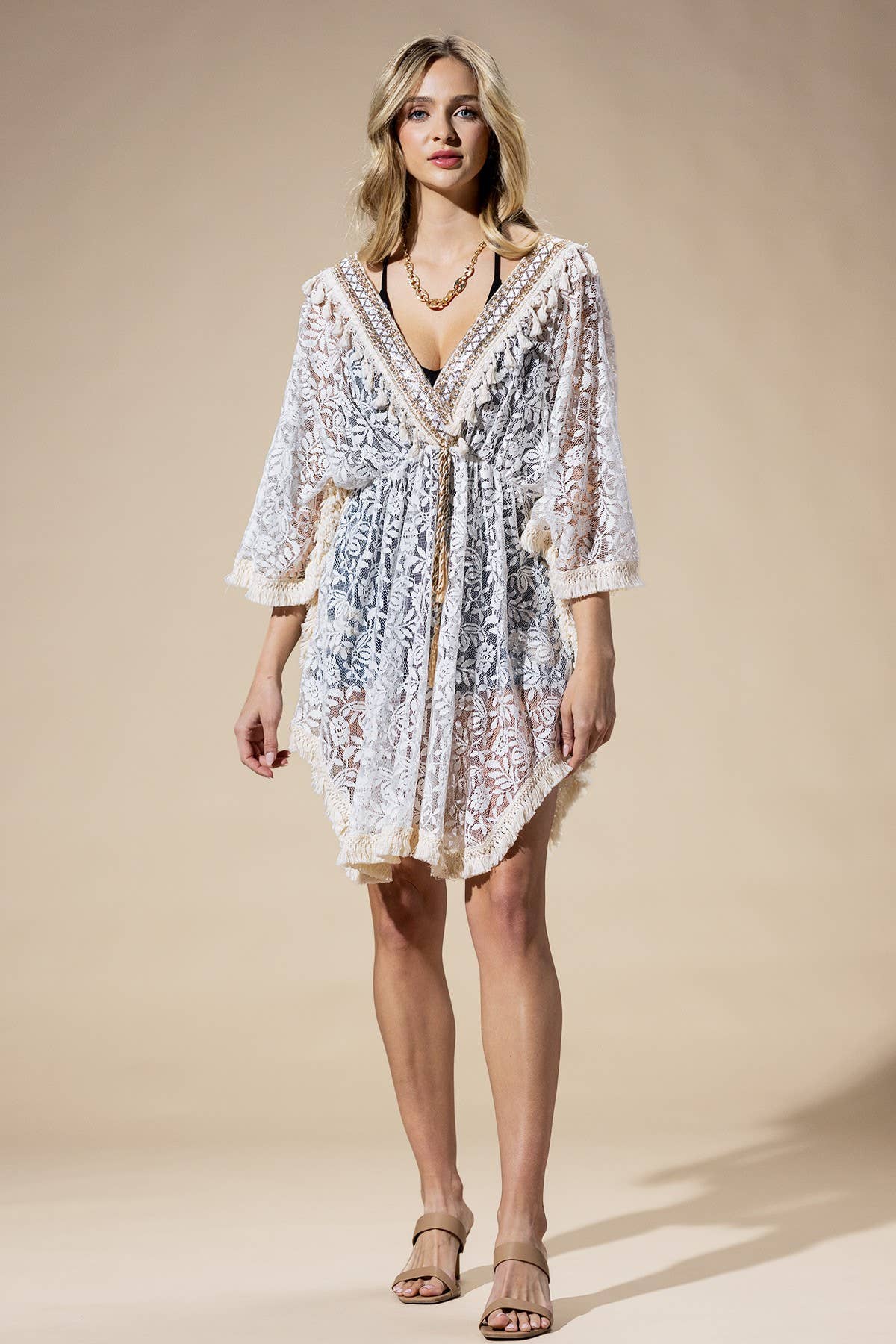 Hibbs Cover Up Lace Kimono