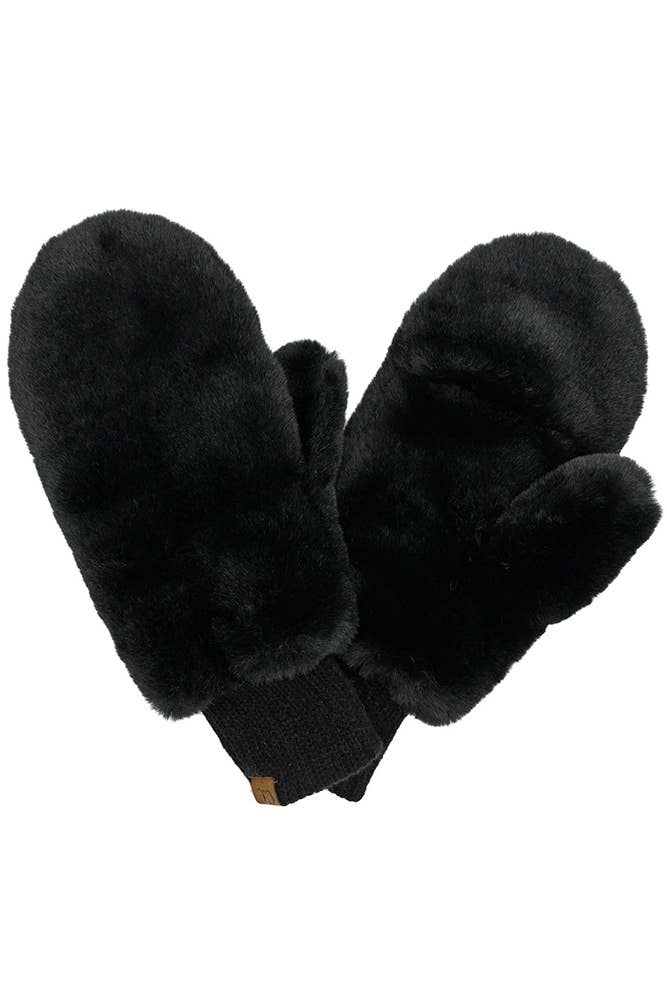 C.C Faux Fur Mittens (5 Colors!)