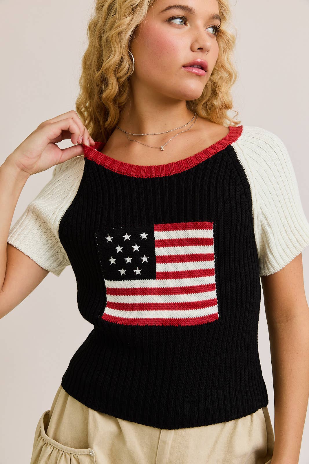 Ebony Flag Sweater Top