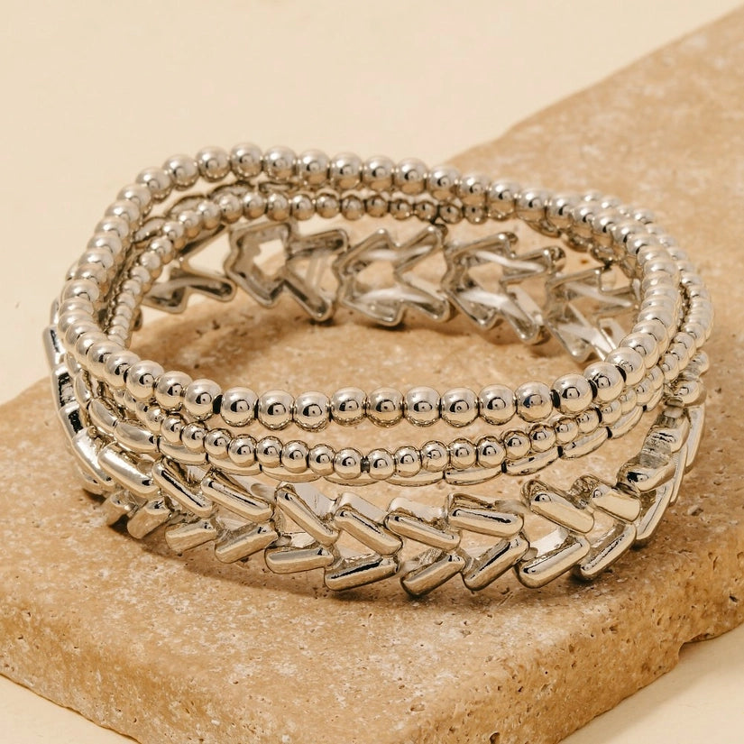Romba Silver Bracelet Set