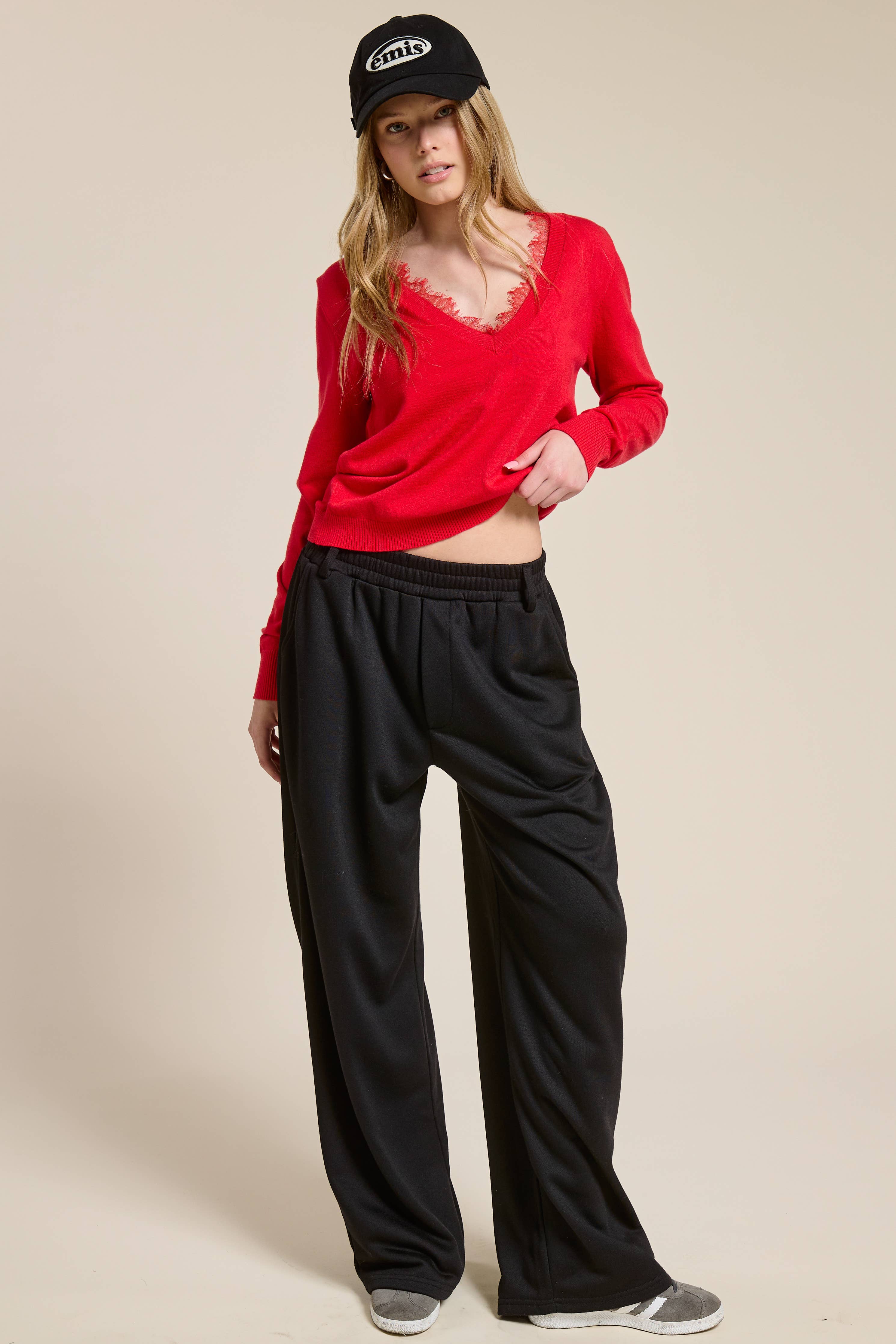 Trent Lace Trim Sweater