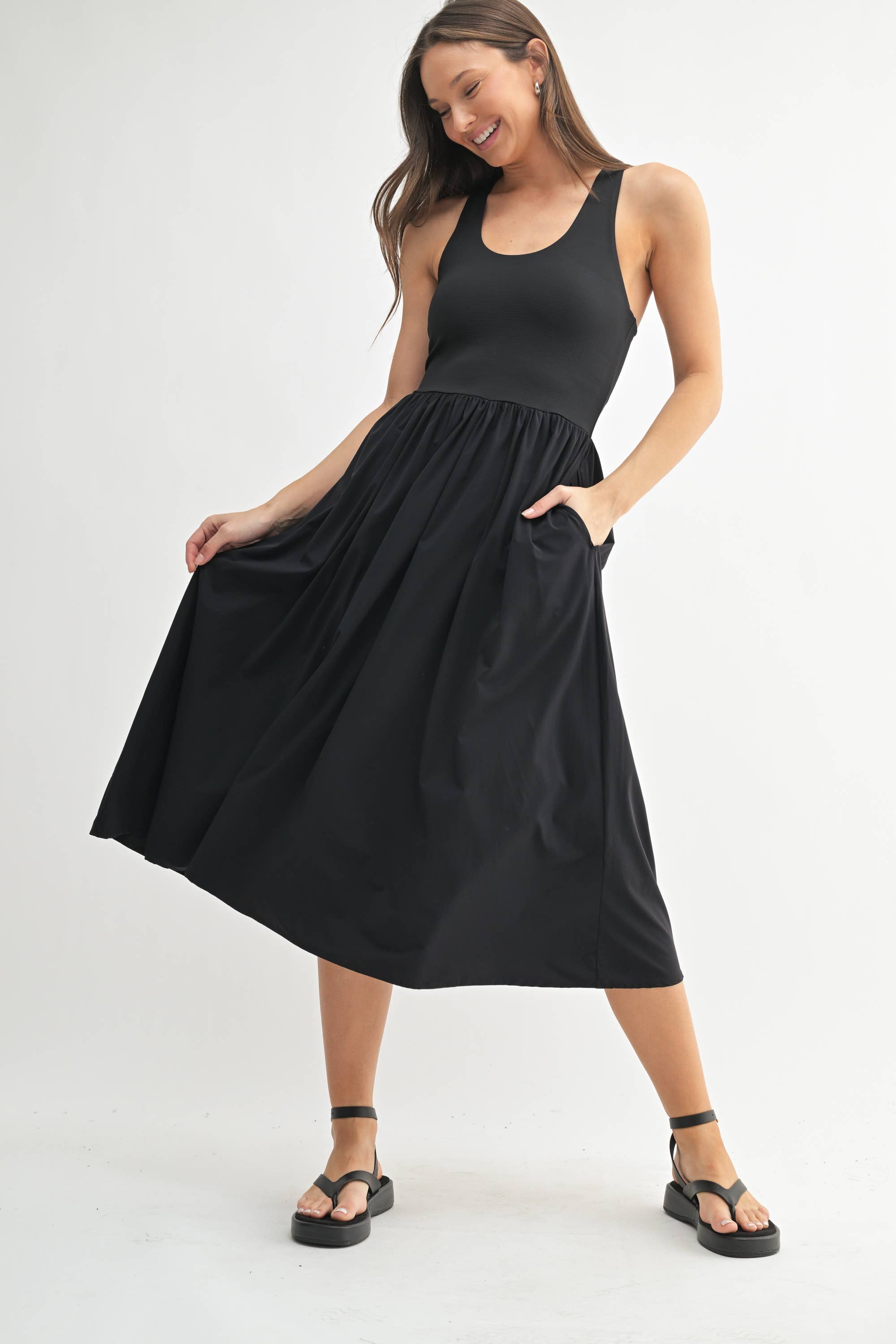 Bree Rib Tank Midi Dress