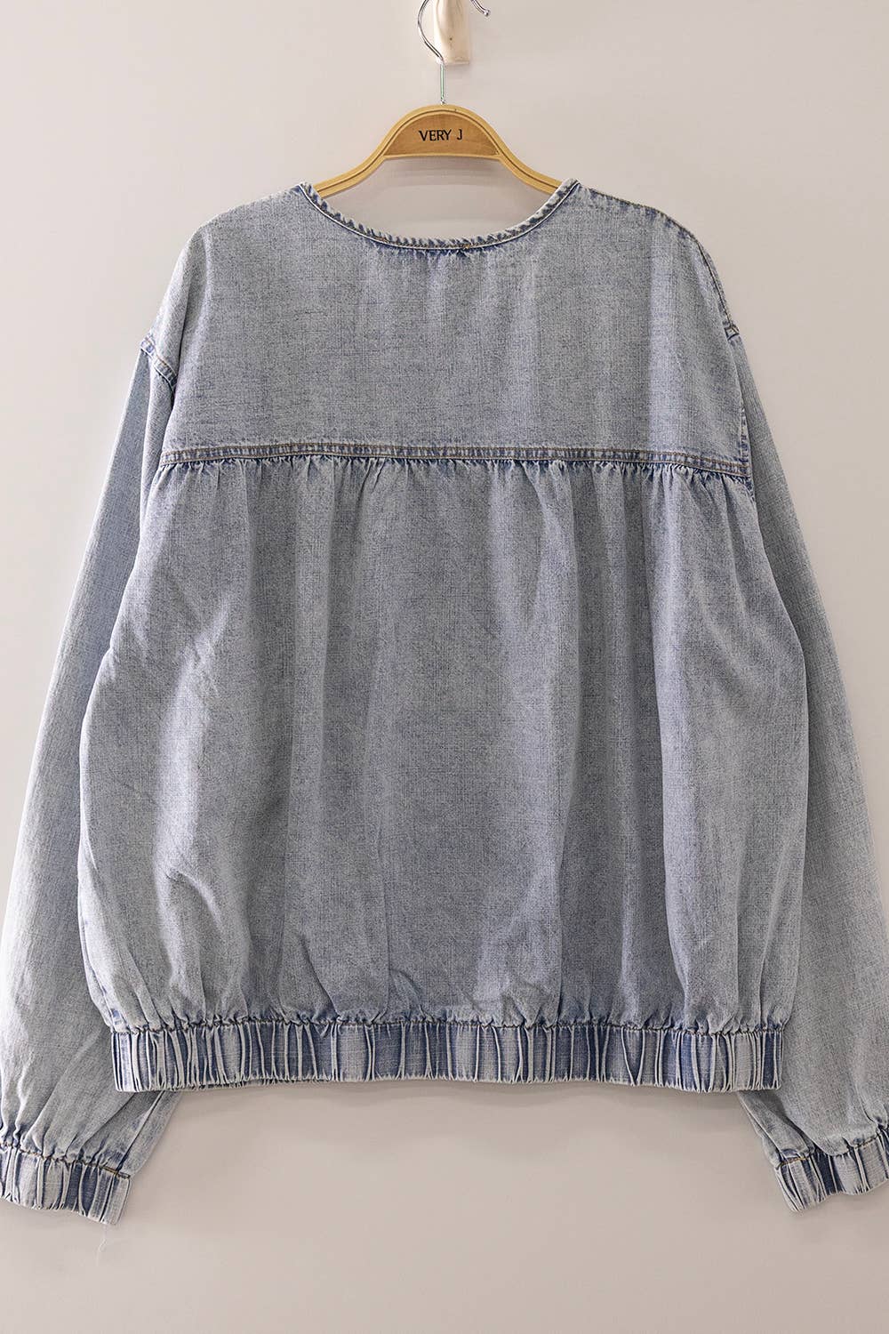Jonus Tiered Layers Washed Denim Jacket