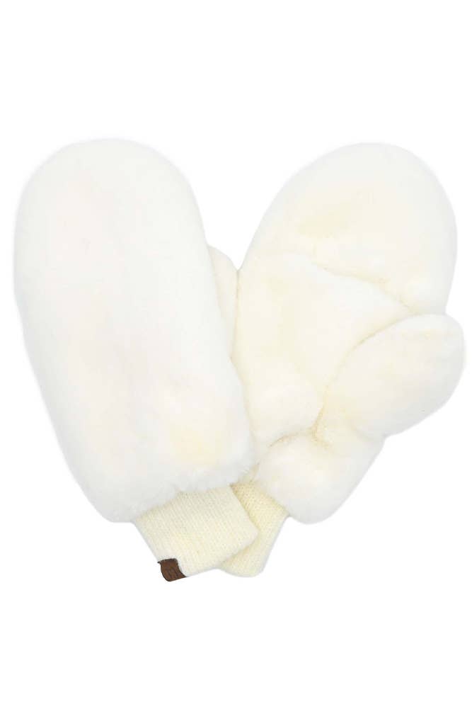 C.C Faux Fur Mittens (5 Colors!)
