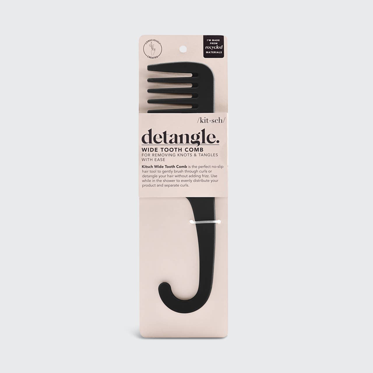 KITSCH Wide Tooth Comb in Recycled Plastic