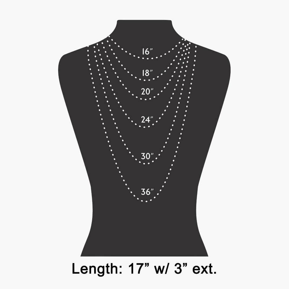 Rufus Double Layered Chain Crystal Square Pendant Necklace