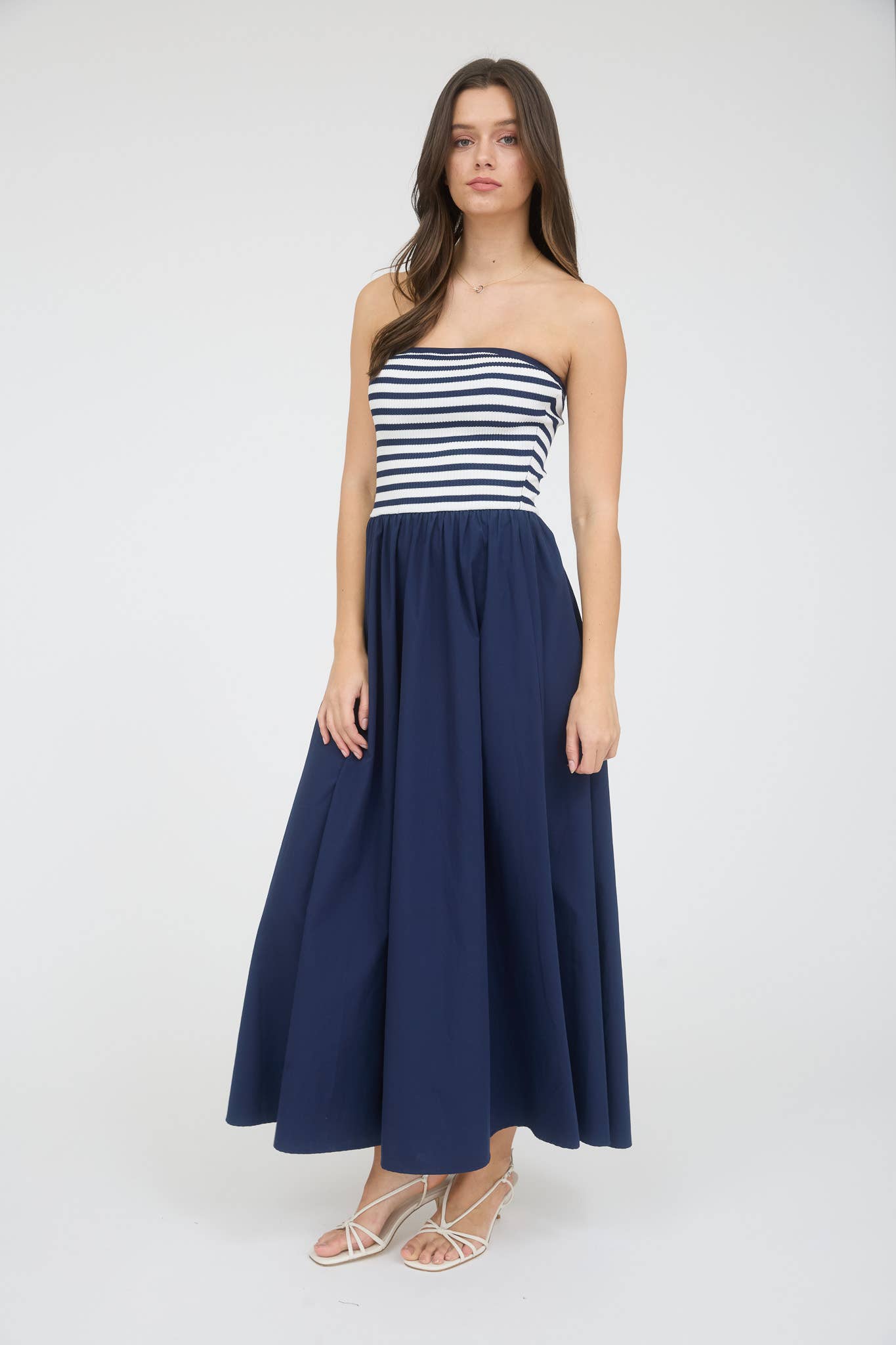 Yara Stripe Midi Dress