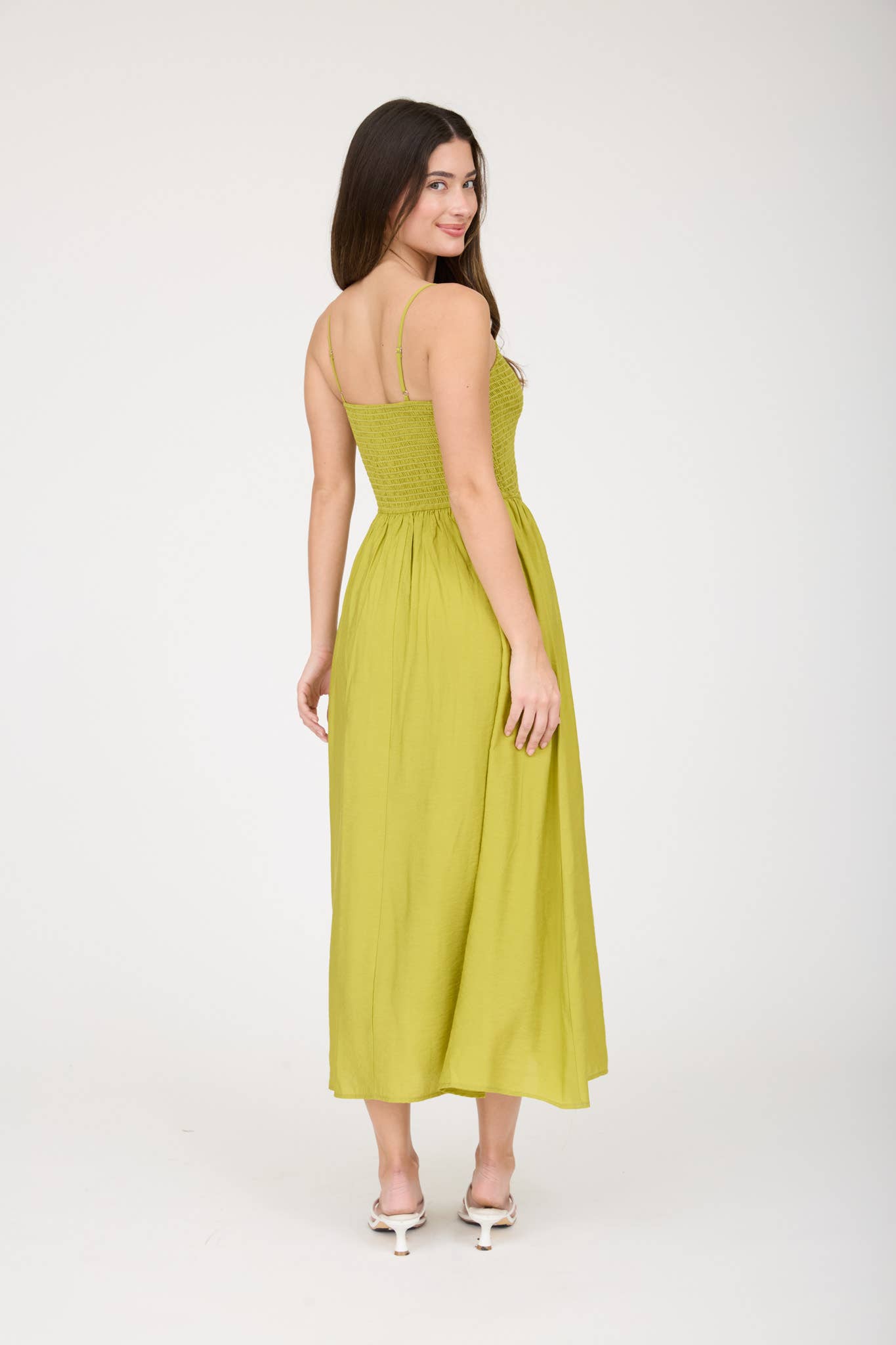 Maya Smocked Midi Dress